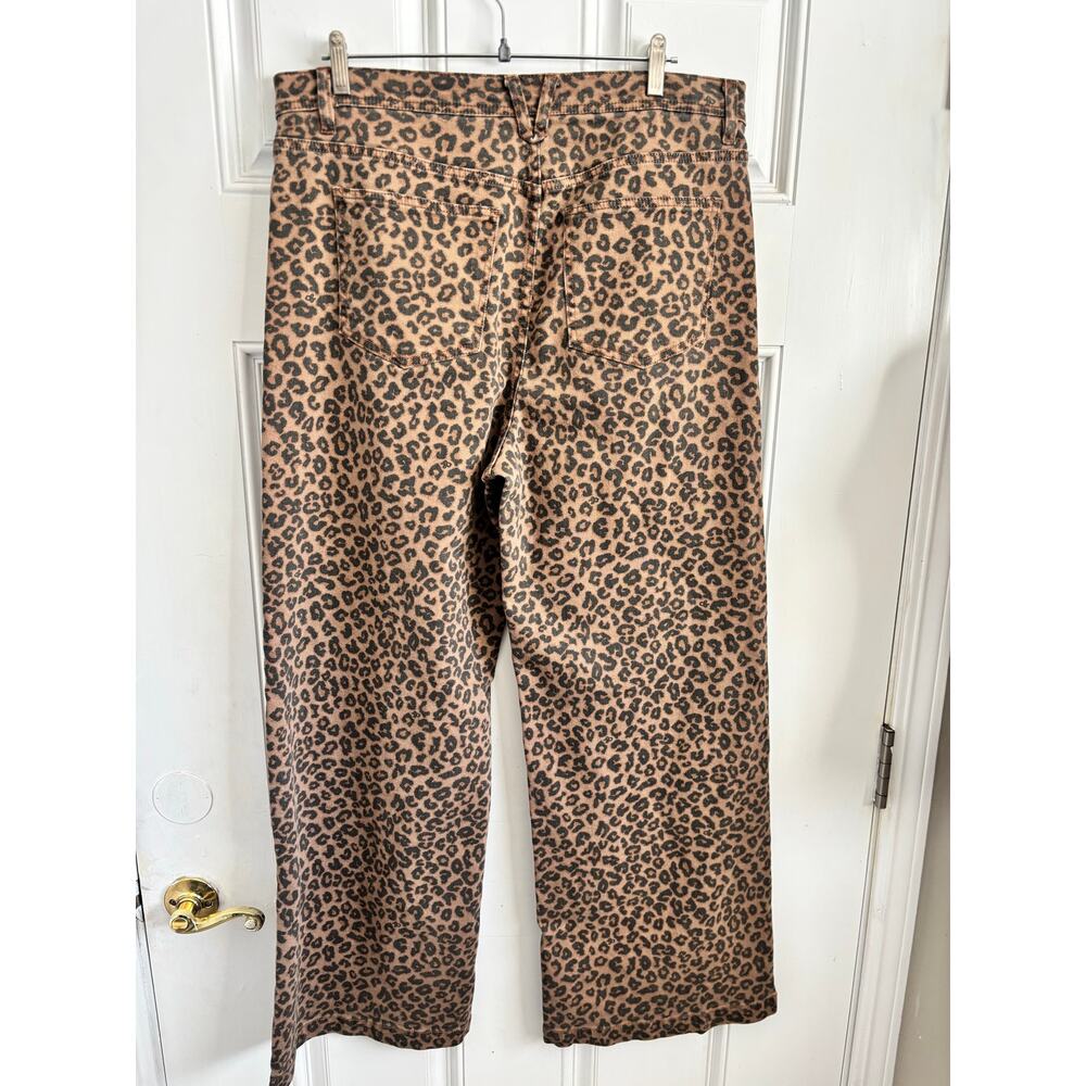 Scotch & Soda wide leg cheetah print high rise jeans size 14 - Picture 4 of 5
